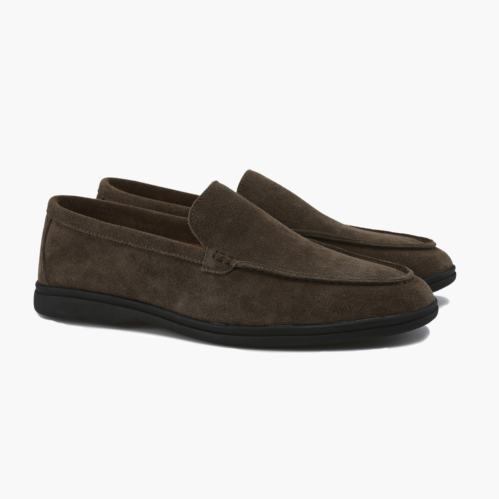 Premium Suede Loafers - Black Soles